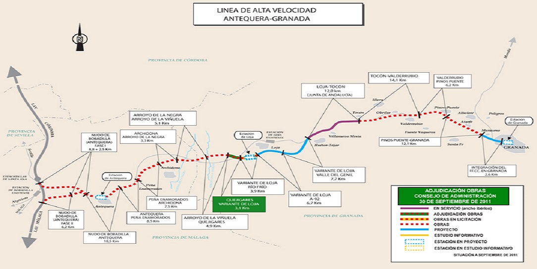 Luz verde a los viaductos de la línea de Alta Velocidad Antequera